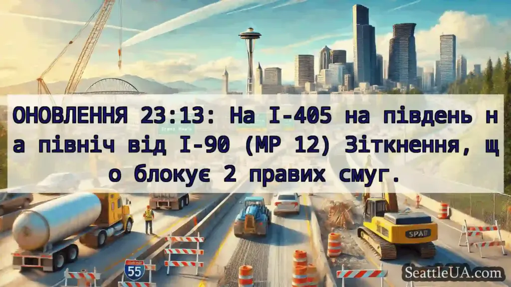 Транспортні новини Сіетла ОНОВЛЕННЯ 23:13: На I-405 на