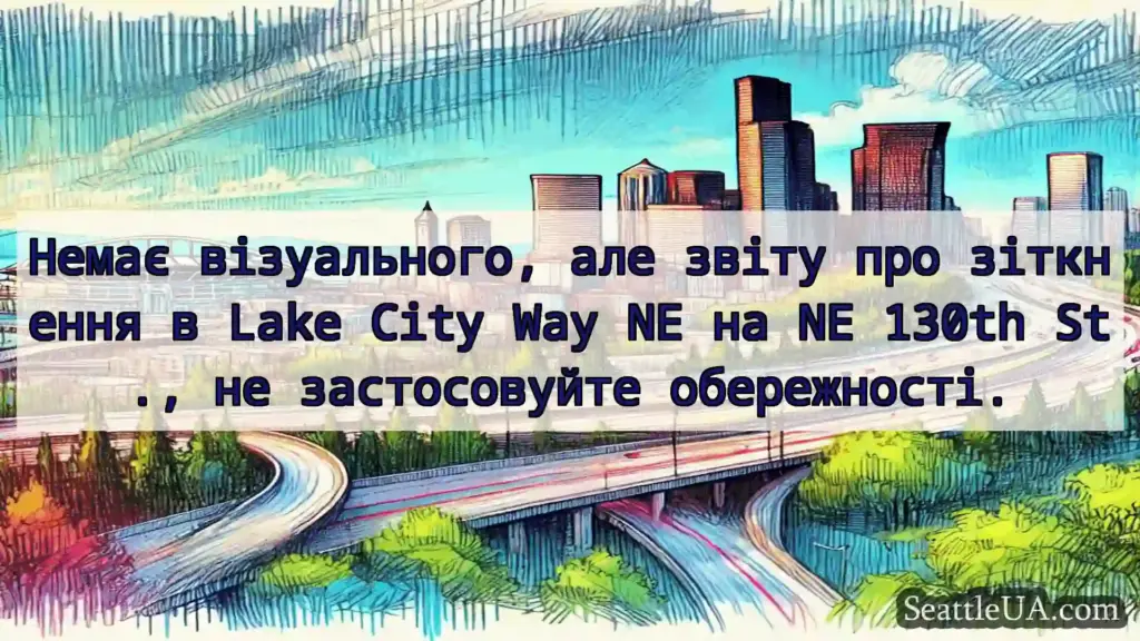 Транспортні новини Сіетла Немає візуального, але звіту про