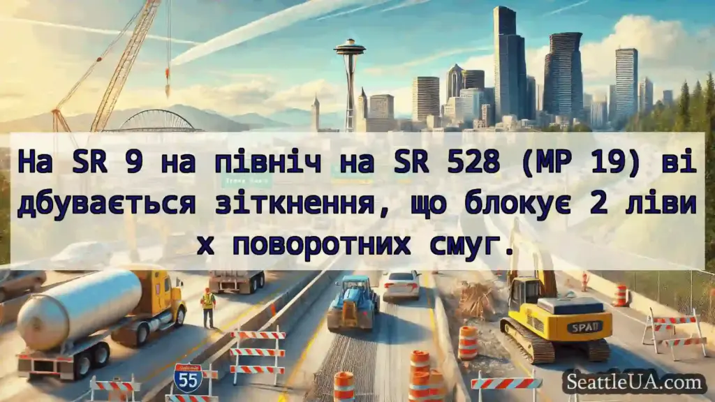 Транспортні новини Сіетла На SR 9 на північ на SR 528 (MP