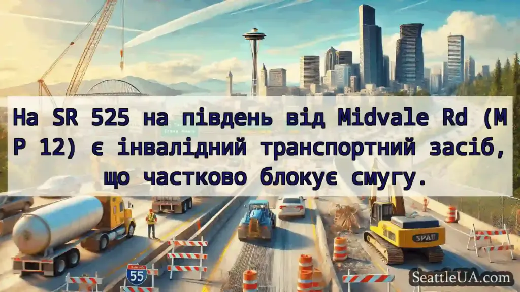 Транспортні новини Сіетла На SR 525 на південь від Midvale