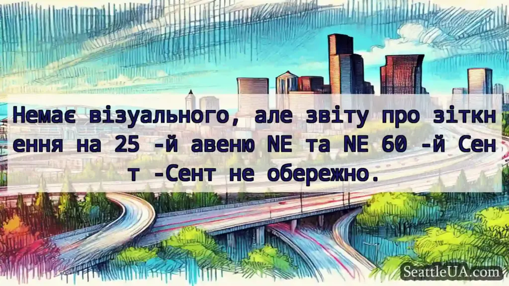 Транспортні новини Сіетла Немає візуального, але звіту про