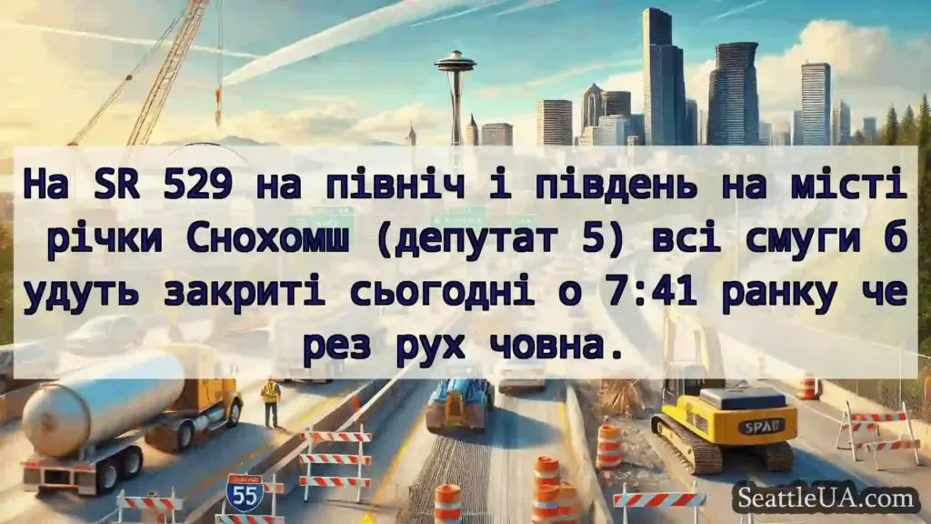 Транспортні новини Сіетла На SR 529 на північ і південь на