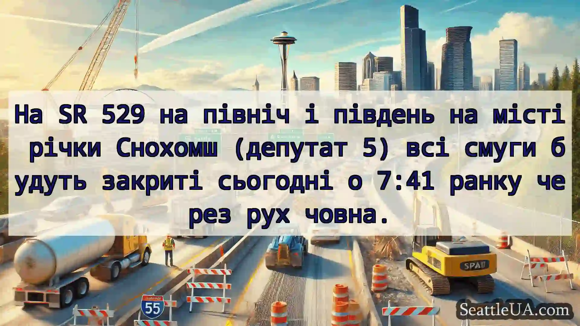 Транспортні новини Сіетла На SR 529 на північ і південь на