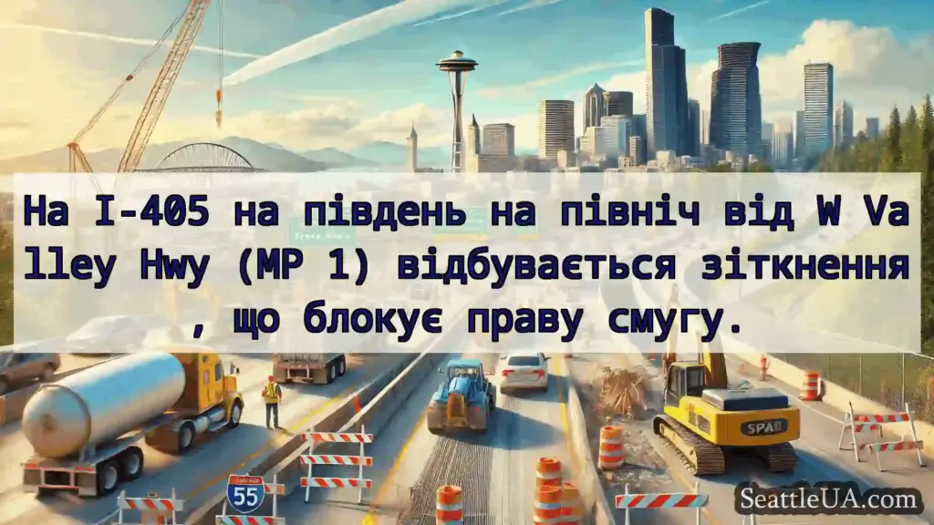 Транспортні новини Сіетла На I-405 на південь на північ від