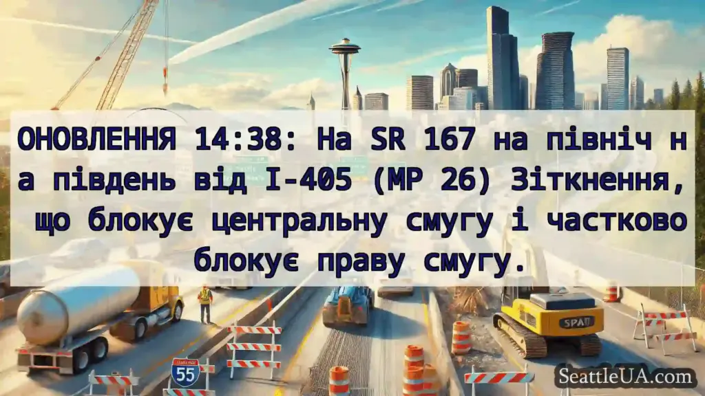 Транспортні новини Сіетла ОНОВЛЕННЯ 14:38: На SR 167 на
