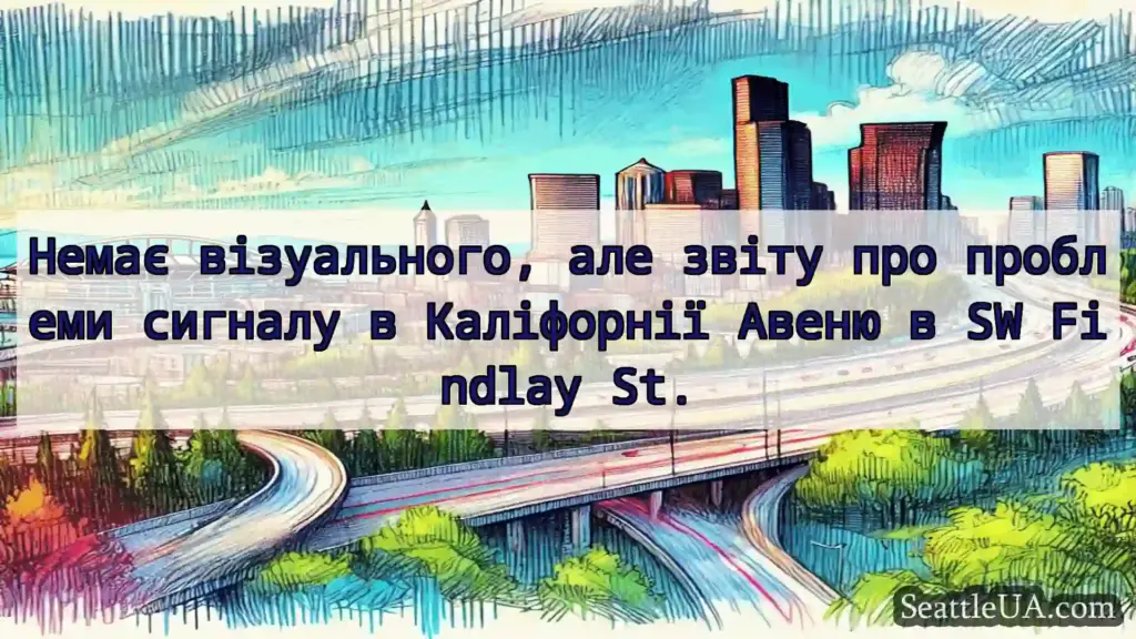 Транспортні новини Сіетла Немає візуального, але звіту про