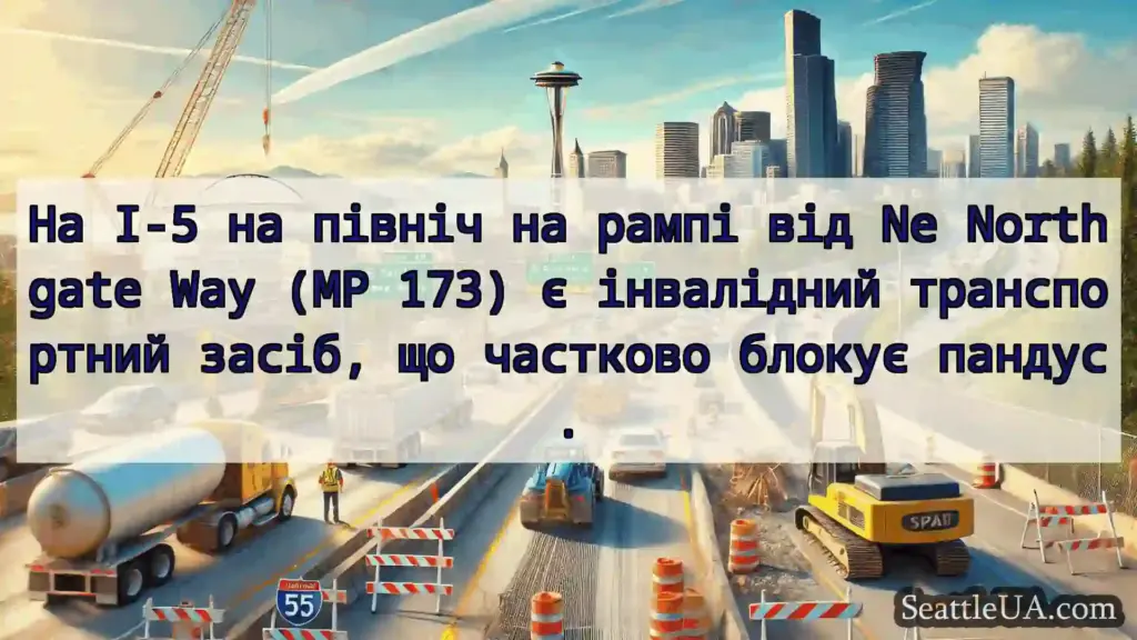 Транспортні новини Сіетла На I-5 на північ на рампі від Ne
