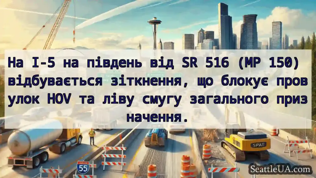 Транспортні новини Сіетла На I-5 на південь від SR 516 (MP