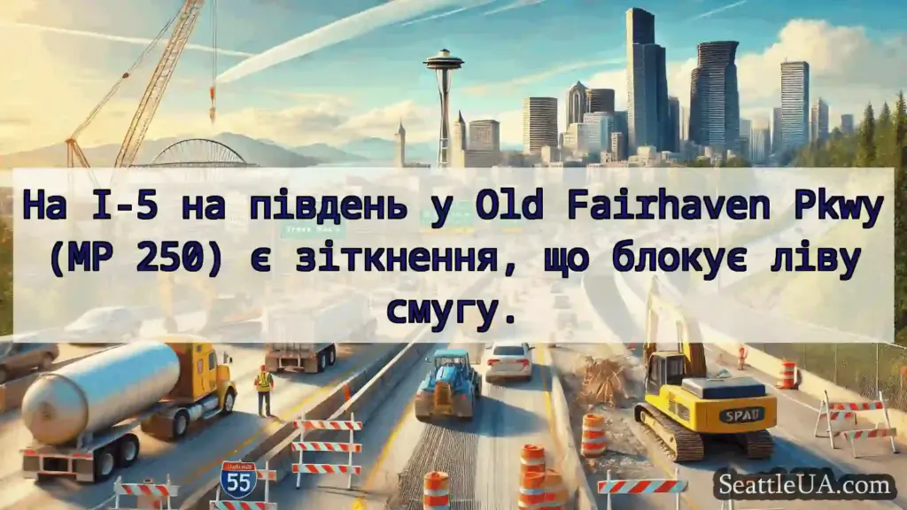 Транспортні новини Сіетла На I-5 на південь у Old Fairhaven