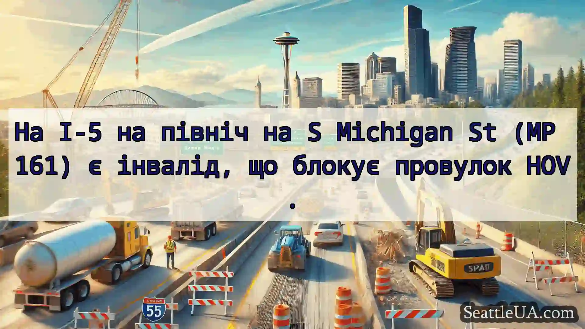 Транспортні новини Сіетла На I-5 на північ на S Michigan St
