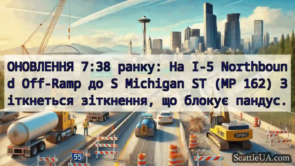 Транспортні новини Сіетла ОНОВЛЕННЯ 7:38 ранку: На I-5
