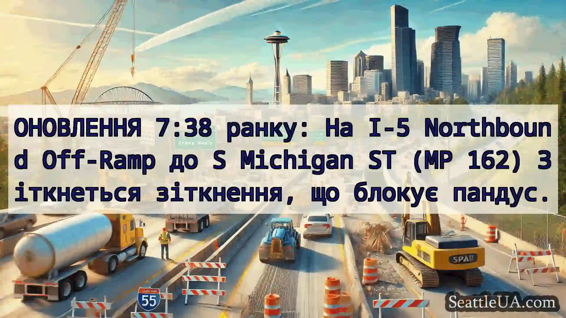 Транспортні новини Сіетла ОНОВЛЕННЯ 7:38 ранку: На I-5