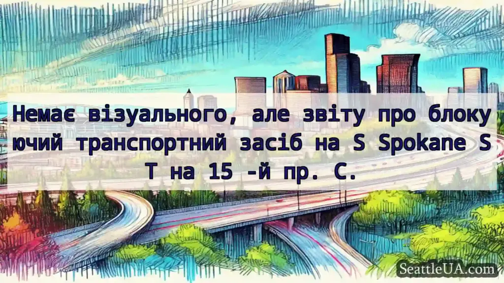 Транспортні новини Сіетла Немає візуального, але звіту про