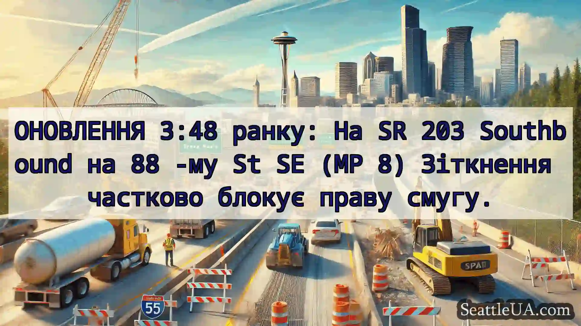 Транспортні новини Сіетла ОНОВЛЕННЯ 3:48 ранку: На SR 203