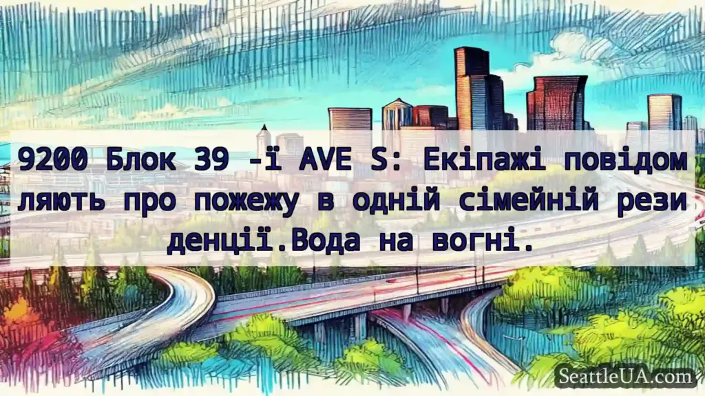 Транспортні новини Сіетла 9200 Блок 39 -ї AVE S: Екіпажі