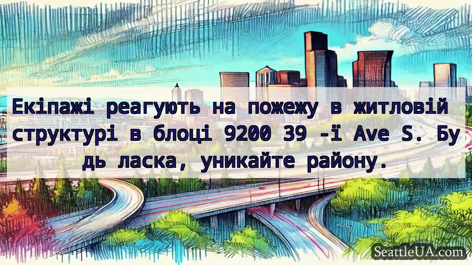Транспортні новини Сіетла Екіпажі реагують на пожежу в