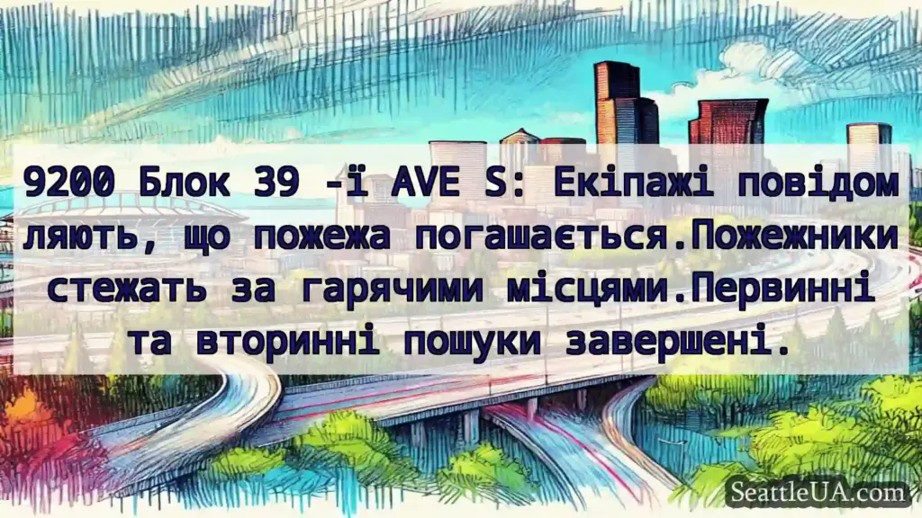 Транспортні новини Сіетла 9200 Блок 39 -ї AVE S: Екіпажі