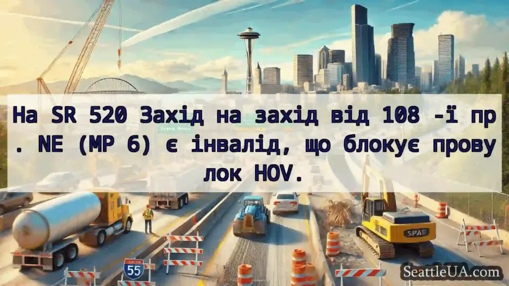 Транспортні новини Сіетла На SR 520 Захід на захід від 108