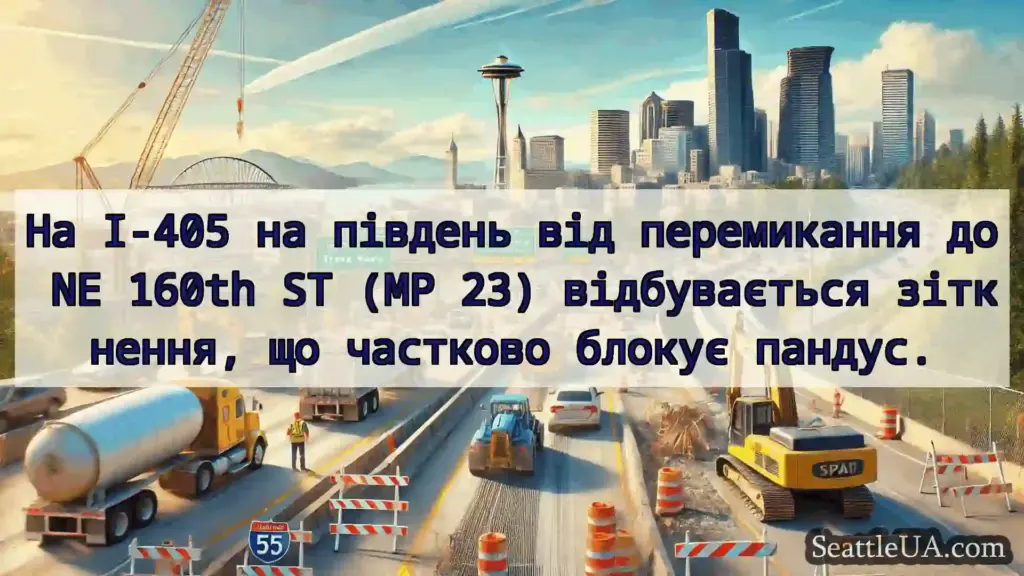 Транспортні новини Сіетла На I-405 на південь від