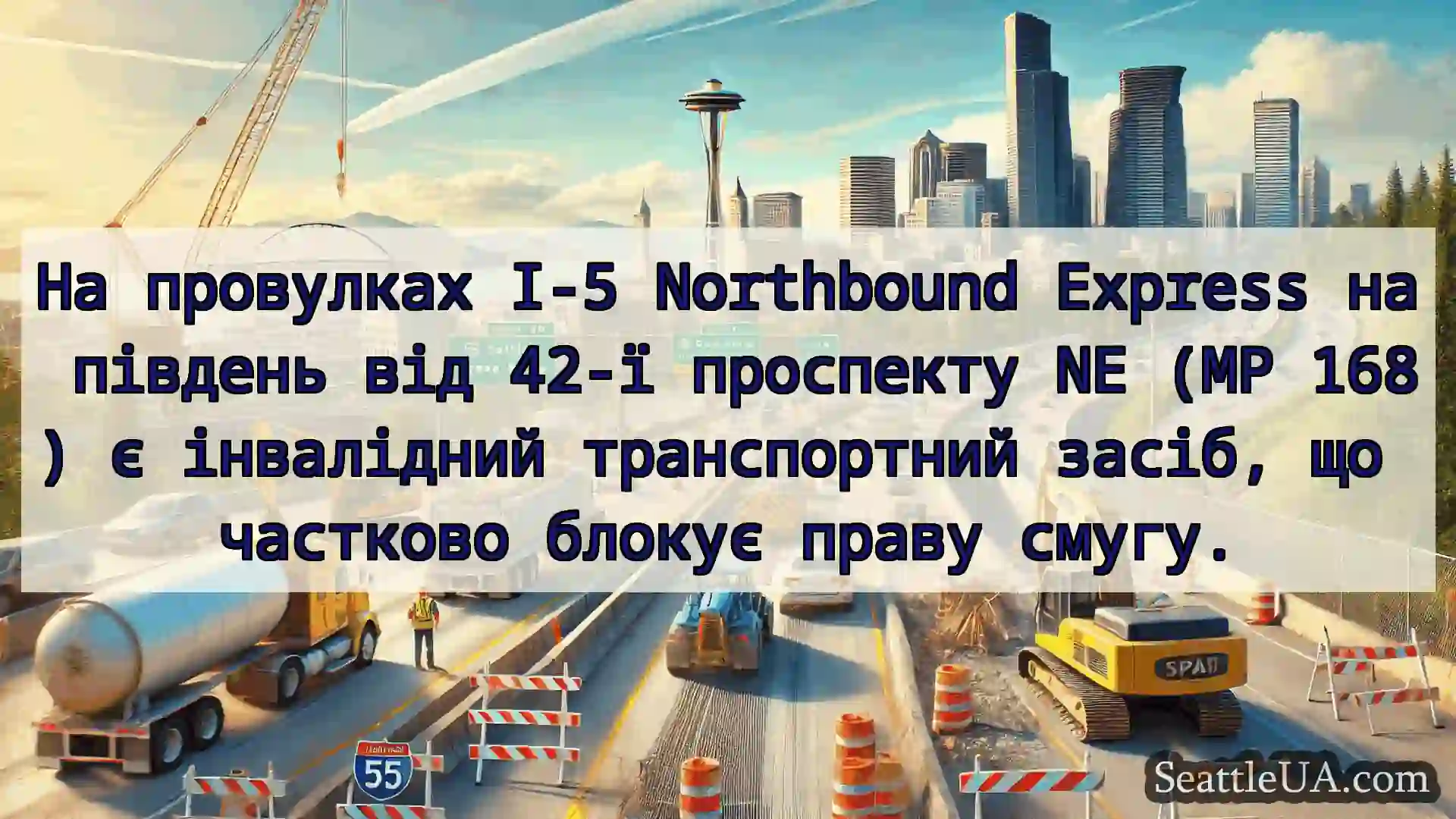 Транспортні новини Сіетла На провулках I-5 Northbound