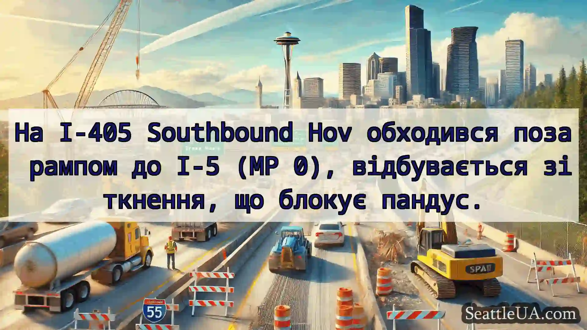 Транспортні новини Сіетла На I-405 Southbound Hov обходився