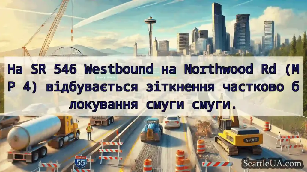 Транспортні новини Сіетла На SR 546 Westbound на Northwood