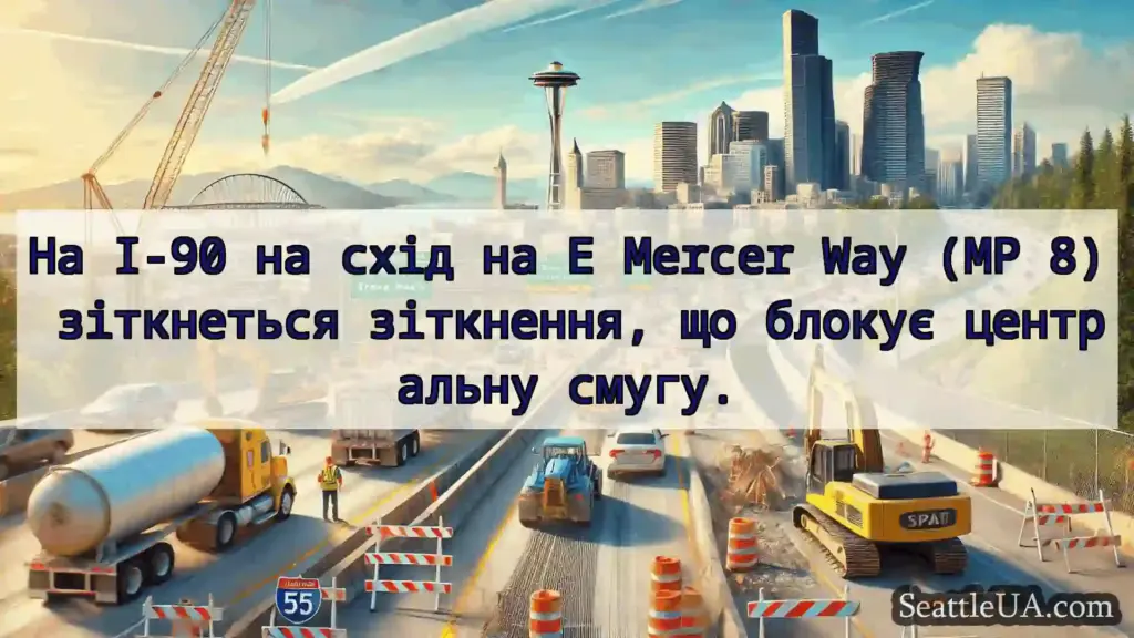 Транспортні новини Сіетла На I-90 на схід на E Mercer Way