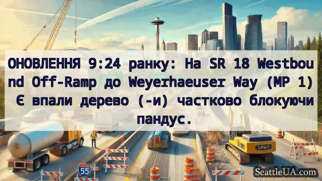 Транспортні новини Сіетла ОНОВЛЕННЯ 9:24 ранку: На SR 18