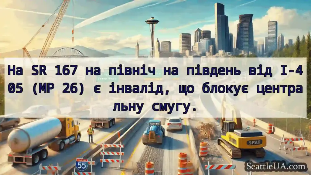 Транспортні новини Сіетла На SR 167 на північ на південь від