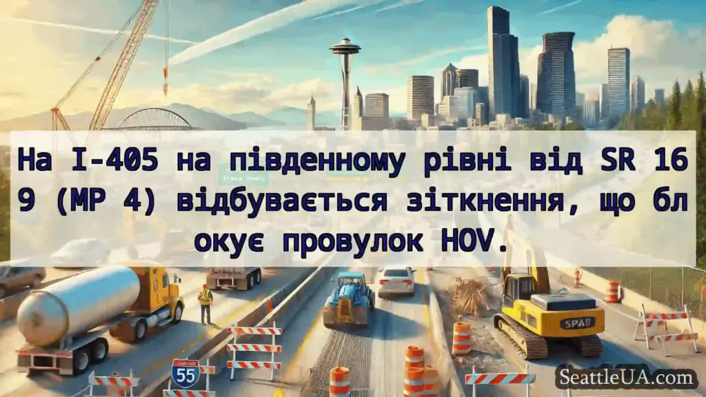 Транспортні новини Сіетла На I-405 на південному рівні від