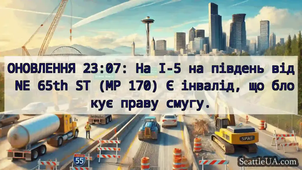 Транспортні новини Сіетла ОНОВЛЕННЯ 23:07: На I-5 на південь