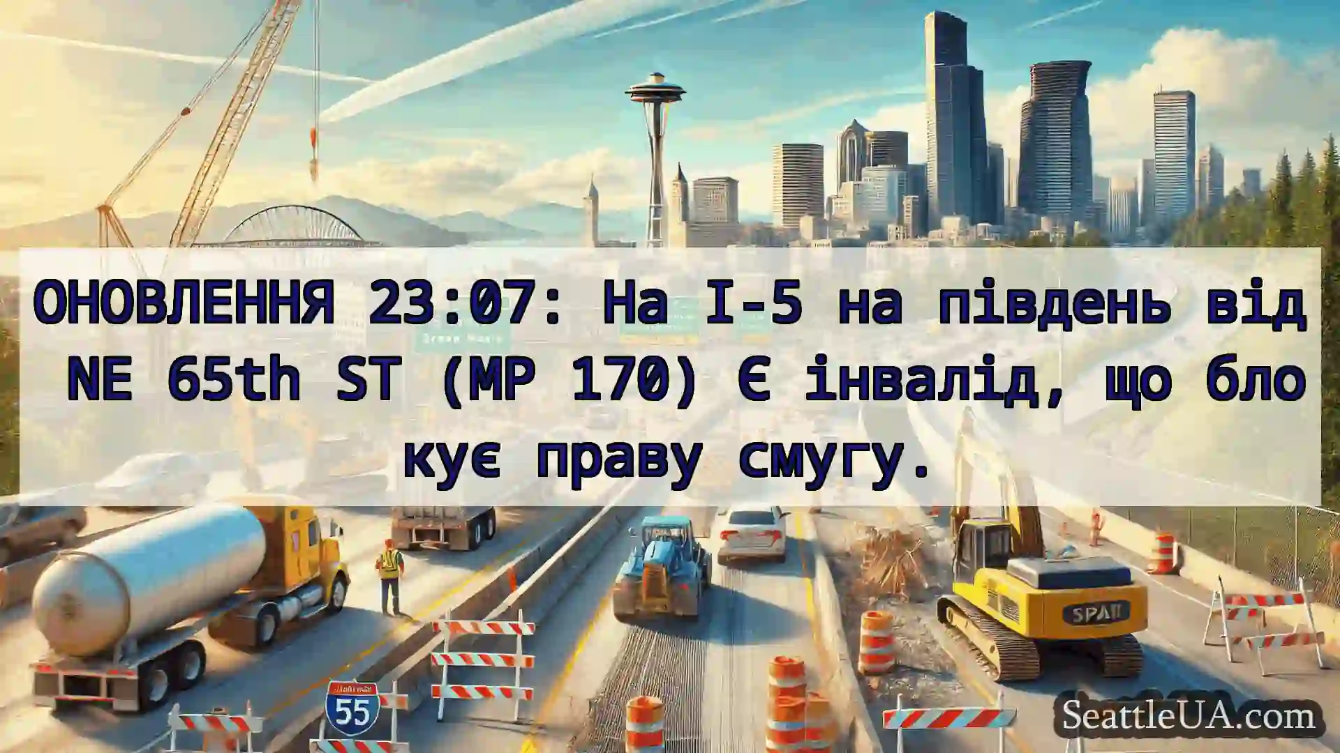 Транспортні новини Сіетла ОНОВЛЕННЯ 23:07: На I-5 на південь