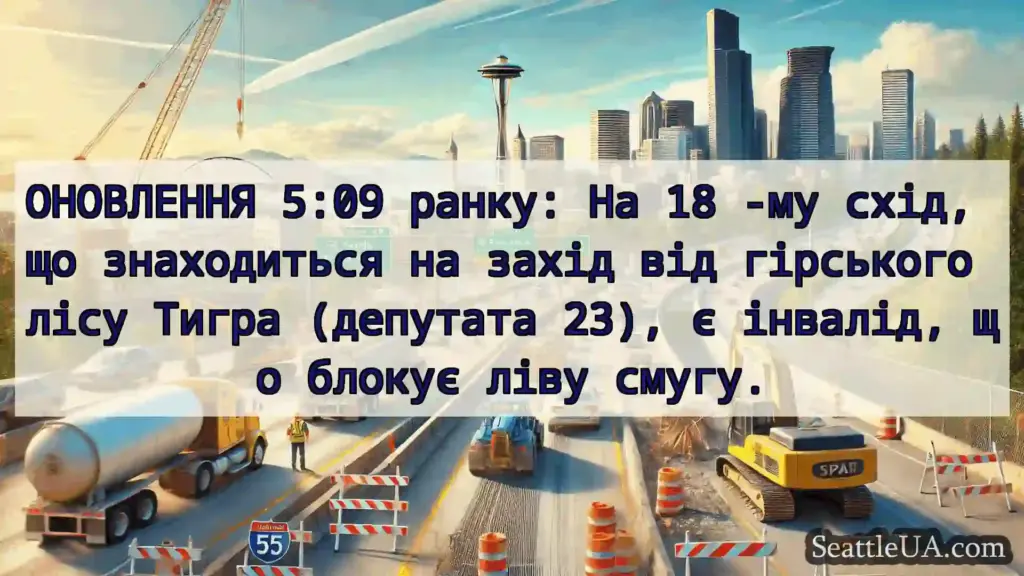 Транспортні новини Сіетла ОНОВЛЕННЯ 5:09 ранку: На 18 -му