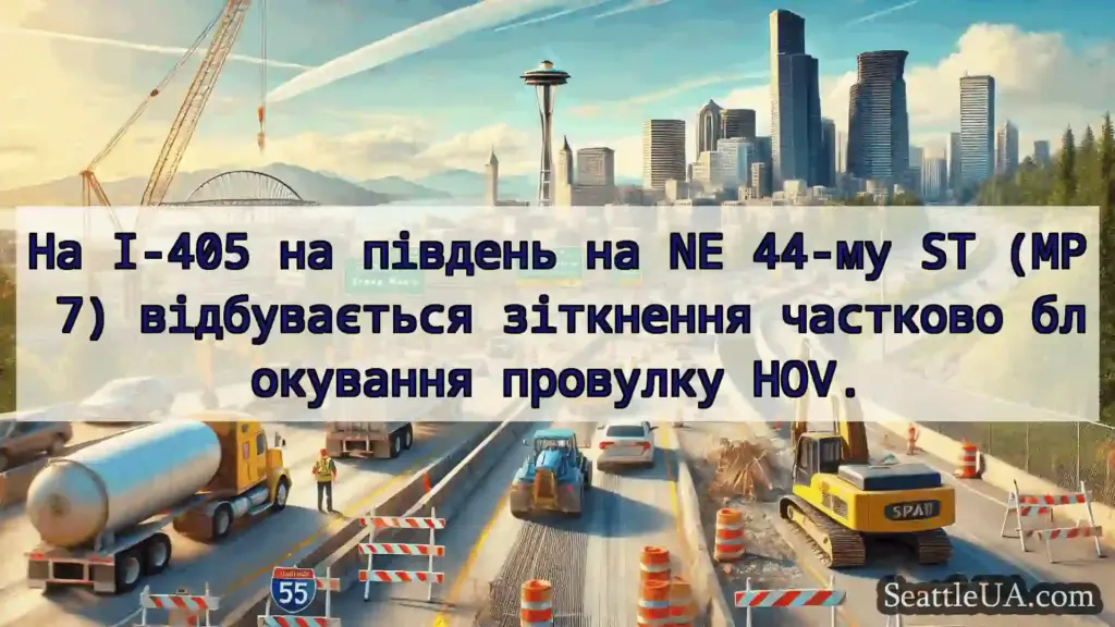 Транспортні новини Сіетла На I-405 на південь на NE 44-му ST
