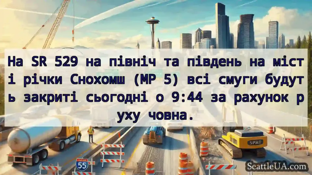 Транспортні новини Сіетла На SR 529 на північ та південь на