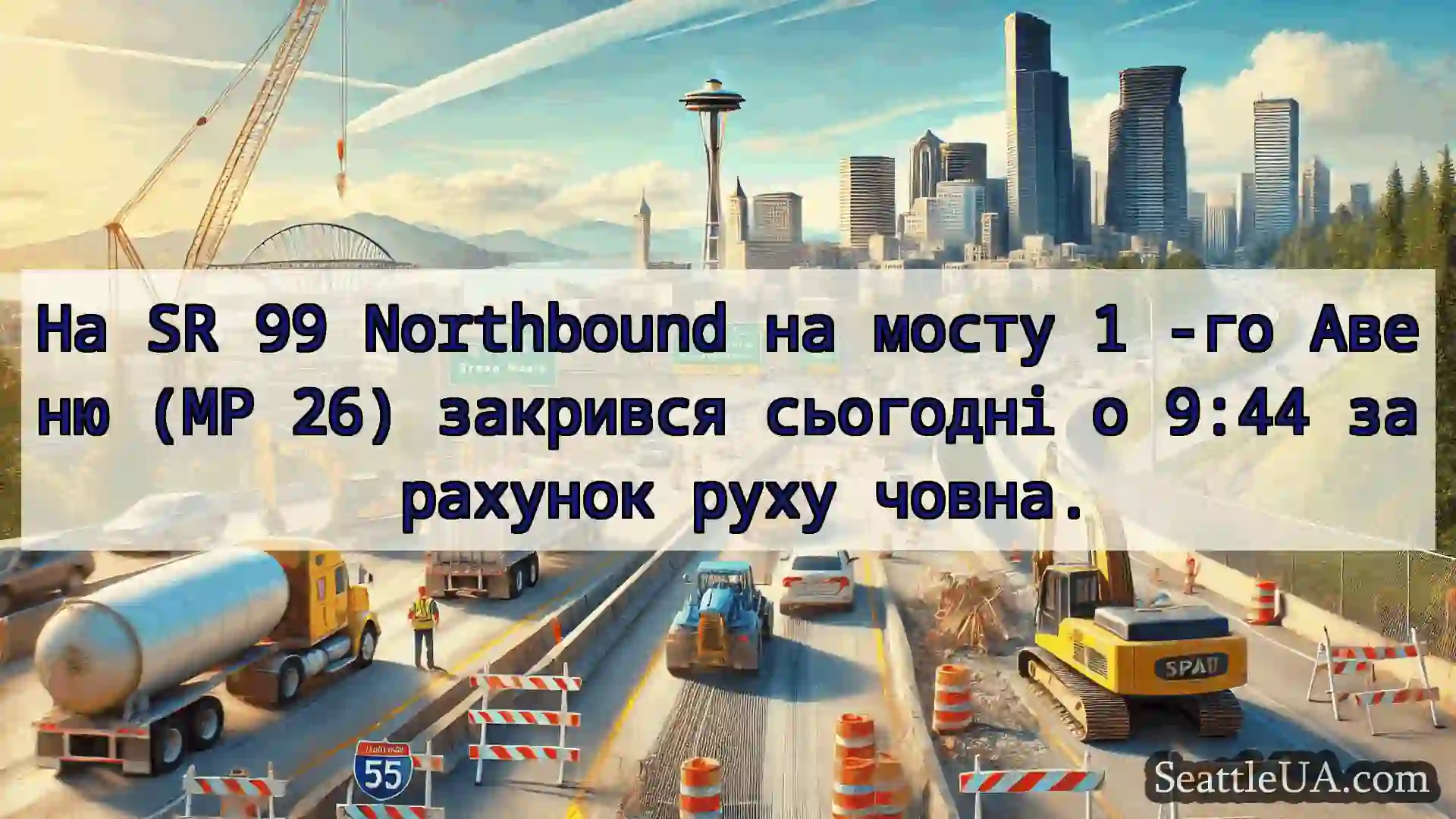Транспортні новини Сіетла На SR 99 Northbound на мосту 1 -го