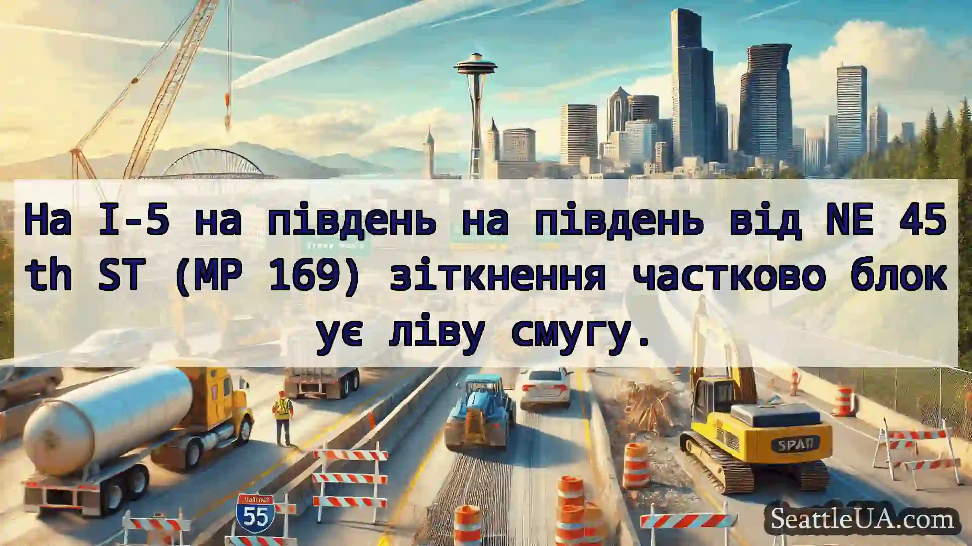 Транспортні новини Сіетла На I-5 на південь на південь від
