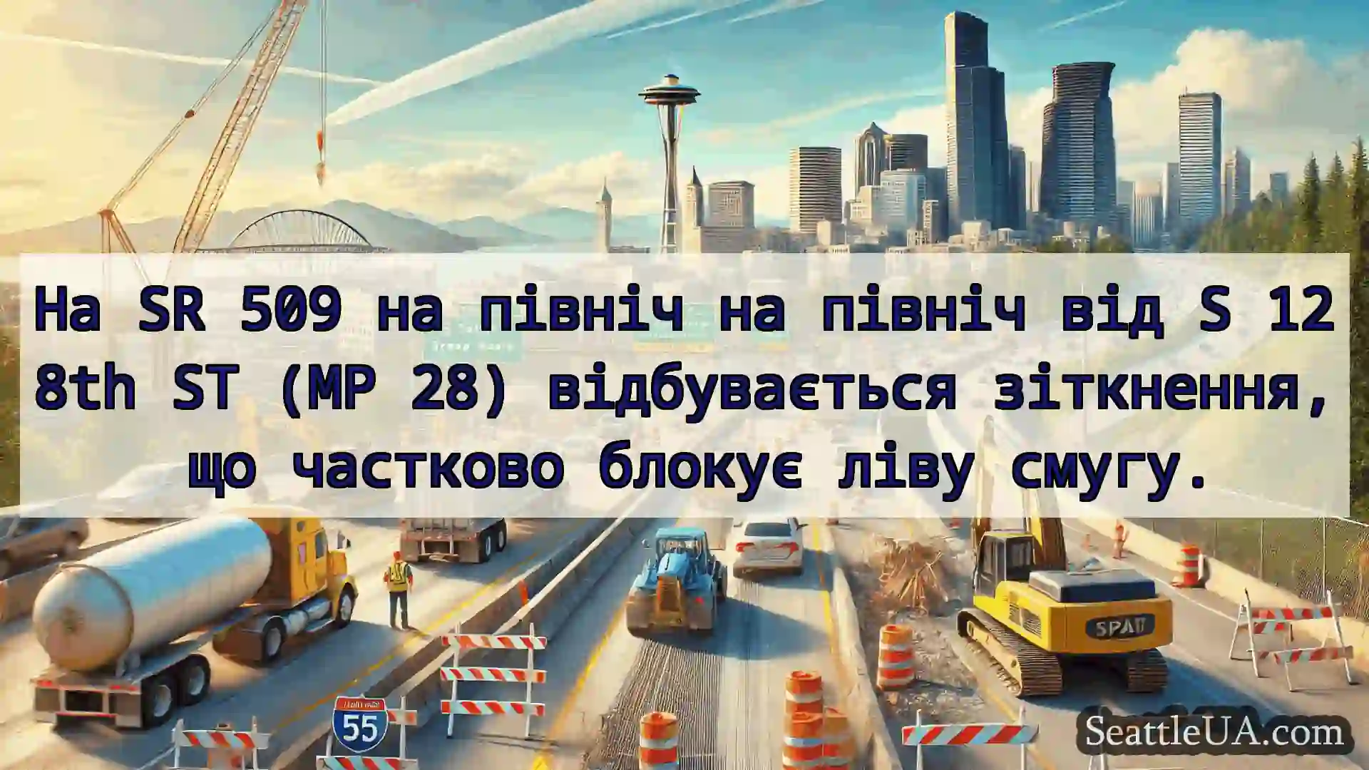 Транспортні новини Сіетла На SR 509 на північ на північ від