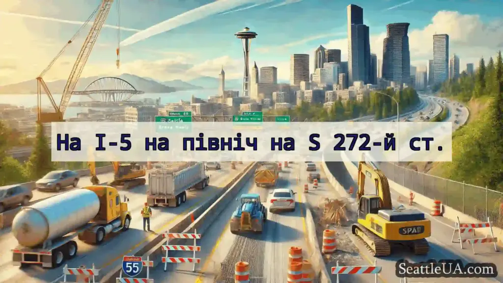 Транспортні новини Сіетла На I-5 на північ на S 272-й ст.