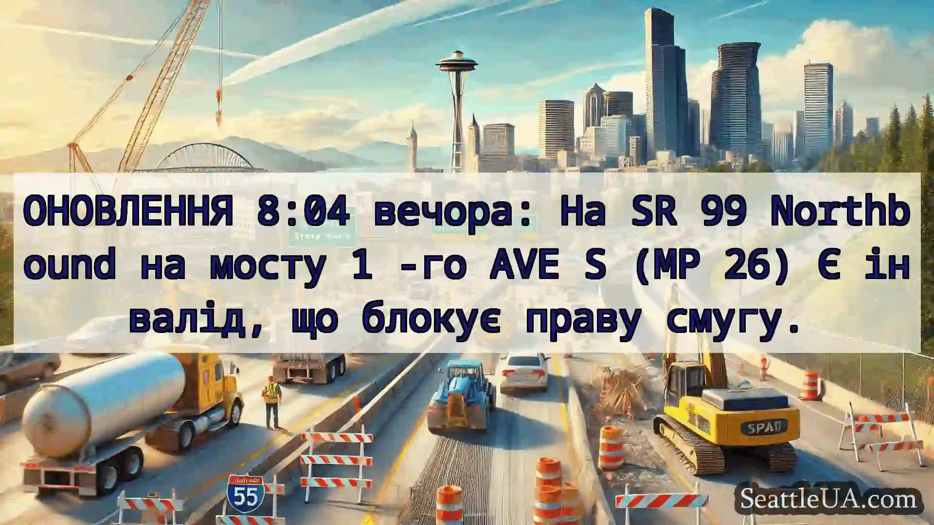 Транспортні новини Сіетла ОНОВЛЕННЯ 8:04 вечора: На SR 99
