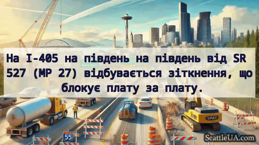 Транспортні новини Сіетла На I-405 на південь на південь від