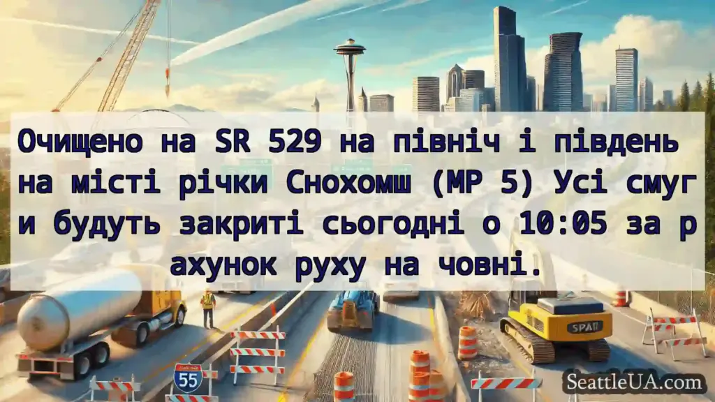 Транспортні новини Сіетла Очищено на SR 529 на північ і