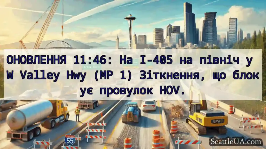 Транспортні новини Сіетла ОНОВЛЕННЯ 11:46: На I-405 на