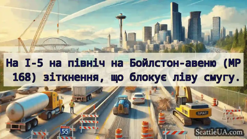 Транспортні новини Сіетла На I-5 на північ на Бойлстон-авеню