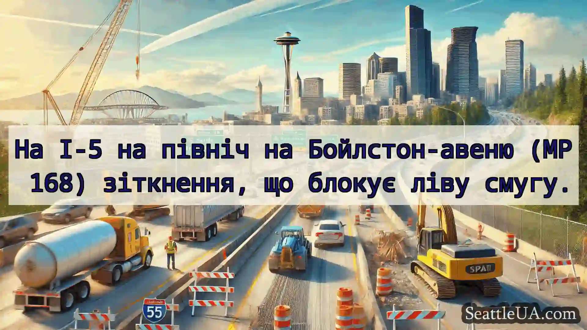Транспортні новини Сіетла На I-5 на північ на Бойлстон-авеню