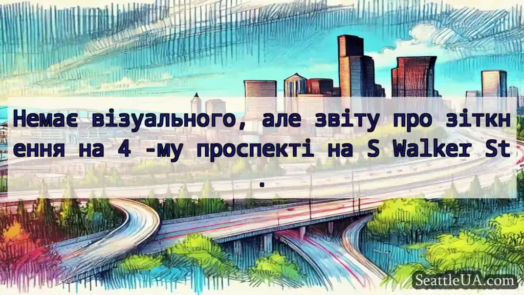 Транспортні новини Сіетла Немає візуального, але звіту про