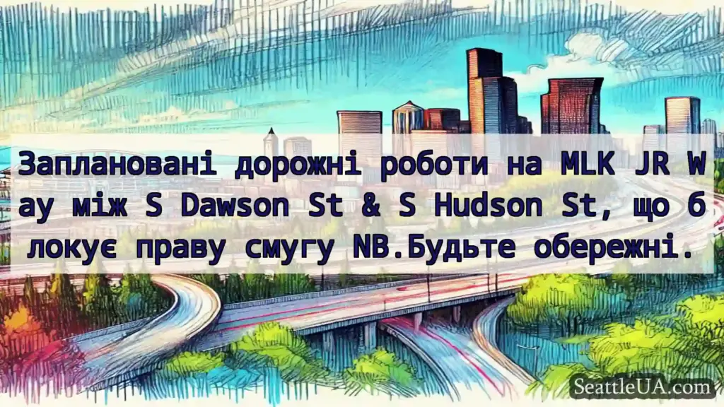 Транспортні новини Сіетла Заплановані дорожні роботи на MLK