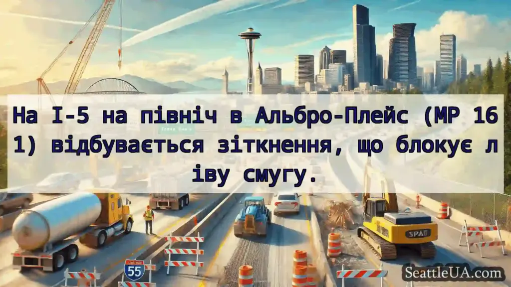 Транспортні новини Сіетла На I-5 на північ в Альбро-Плейс