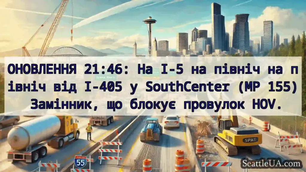 Транспортні новини Сіетла ОНОВЛЕННЯ 21:46: На I-5 на північ