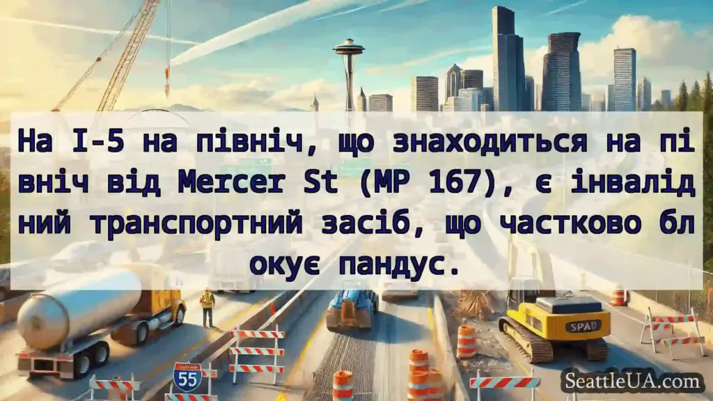 Транспортні новини Сіетла На I-5 на північ, що знаходиться
